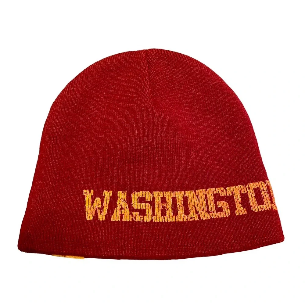 Washington Redskins NFL Beanie Burgundy Gold Knit Hat One Size Football Cap